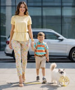 Mulher e criança de mãos dadas sorrindo em ambiente escolar, simbolizando o bem-estar da criança após a fixação da pensão.